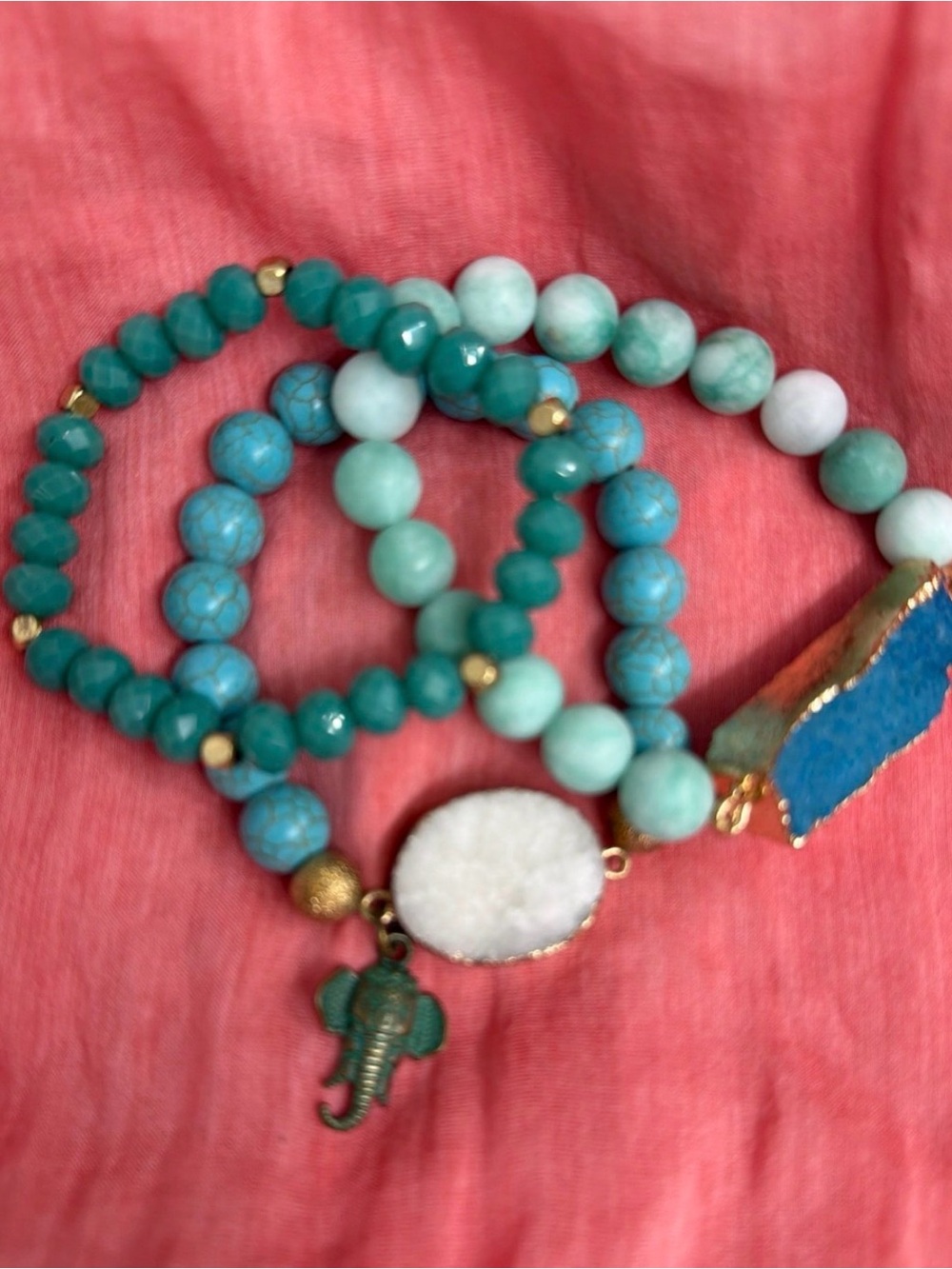 3 Piece Boho Beaded Bracelet Set (NWOT)